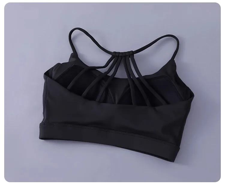 Women Sexy Yoga Bra Cross Back Thin Sports Strappy Underwear Casual Gym Fitness Bra