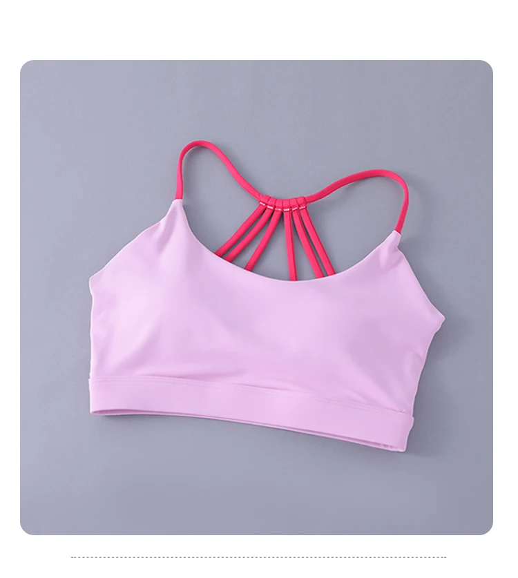Women Sexy Yoga Bra Cross Back Thin Sports Strappy Underwear Casual Gym Fitness Bra