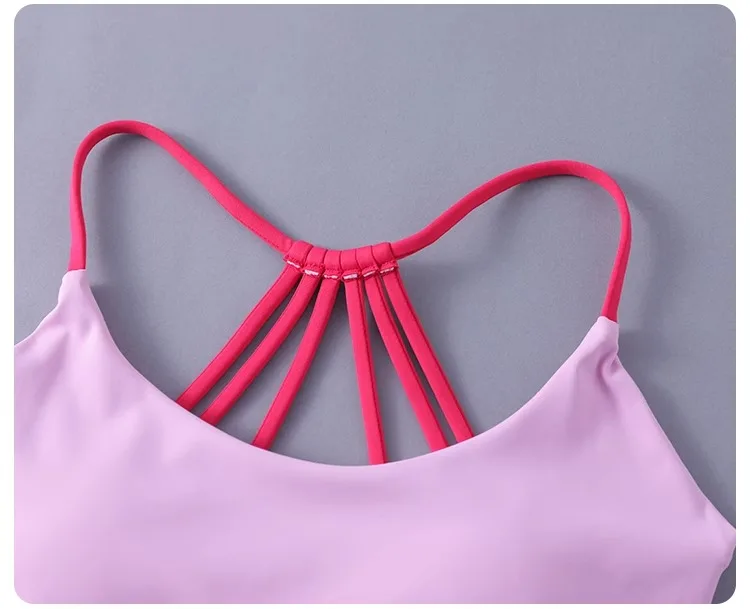 Women Sexy Yoga Bra Cross Back Thin Sports Strappy Underwear Casual Gym Fitness Bra