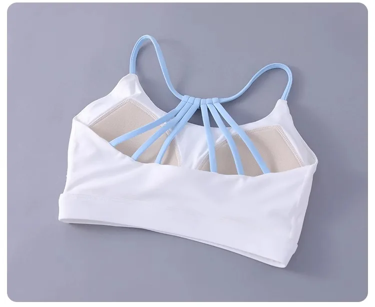 Women Sexy Yoga Bra Cross Back Thin Sports Strappy Underwear Casual Gym Fitness Bra