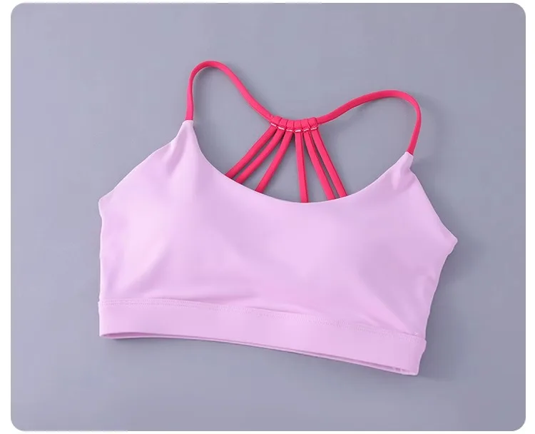 Women Sexy Yoga Bra Cross Back Thin Sports Strappy Underwear Casual Gym Fitness Bra