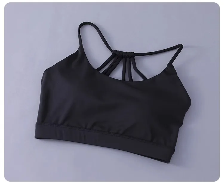 Women Sexy Yoga Bra Cross Back Thin Sports Strappy Underwear Casual Gym Fitness Bra