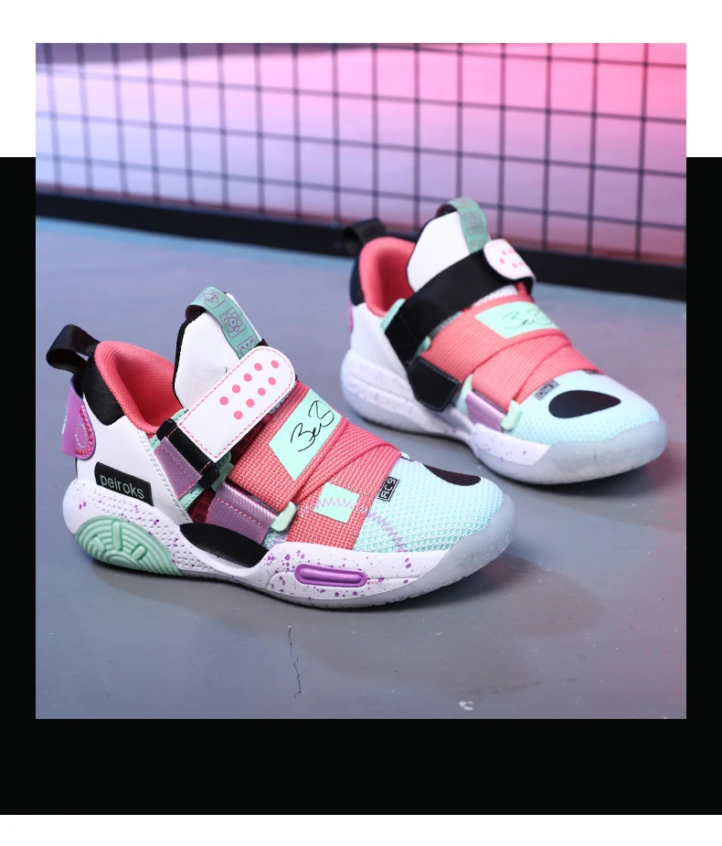 2024 New Children's Basketball Shoes For Boys Girls Non-slip Kids Sport Shoes Lightweight Outdoor Sneakers Trainers Footwear