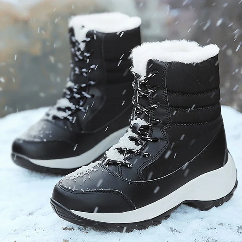 Snow Boots for Women Platform Shoes Boots Plush Keep Warm Women's Thigh High Boots Winter Ankle Boots Comfortable Walking Shoes
