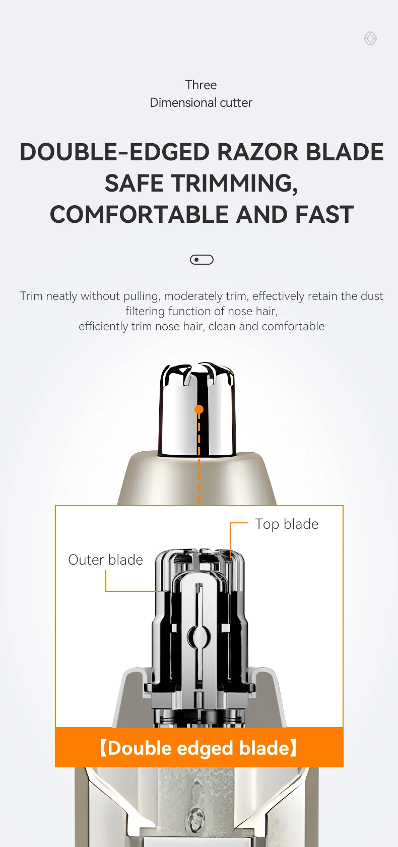 Origina Kemei all in one Rechargeable Ear Nose Hair Trimmer For Men&Women Electric Eyebrow Beard Trimer Neckline Face Grooming