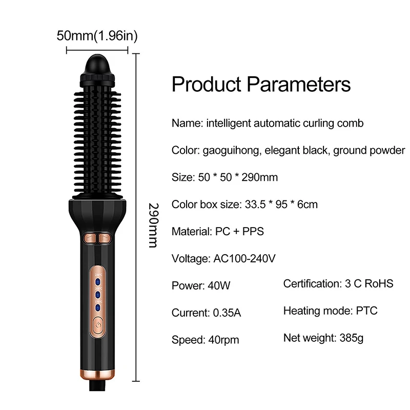 Handheld Professional Salon Fast Heat Curl Waver Wand Curling Iron Automatic Rotating Hair Curlers Rollers Home Use