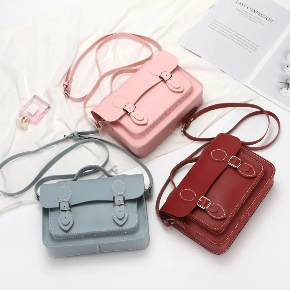 New PU Leather DIY Material Bag 10 Colors DIY Cambridge Messenger Bag Hand-stitched Self-made Bag Women