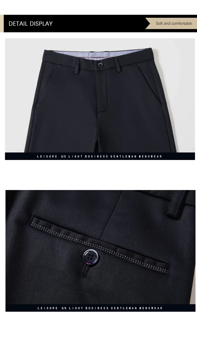 Winter Fleece Men's Business Pants Classic Trousers Elastic Thickened Warm Flannel Straight Casual Brand Plush Pants