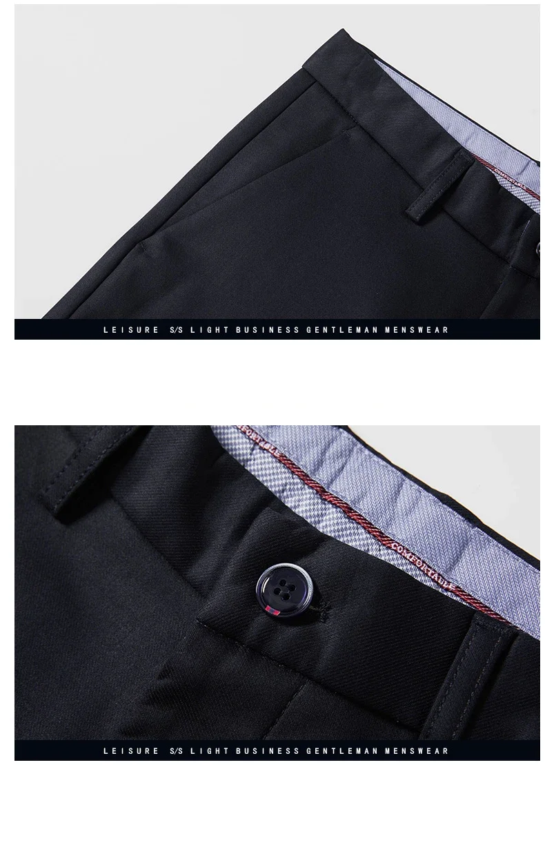 Winter Fleece Men's Business Pants Classic Trousers Elastic Thickened Warm Flannel Straight Casual Brand Plush Pants