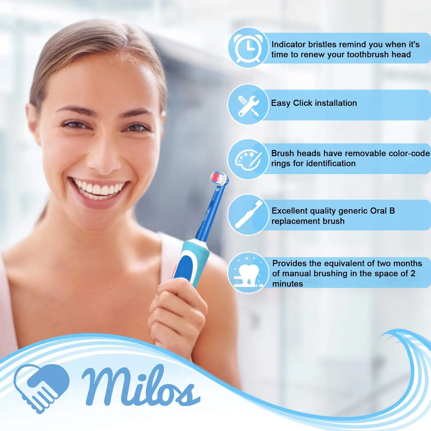 For Oral B Toothbrush Replacement Brush Head Pack of 8/16pcs Extra Soft Bristles Fits for Electric Braun Sensitive Brush Heads