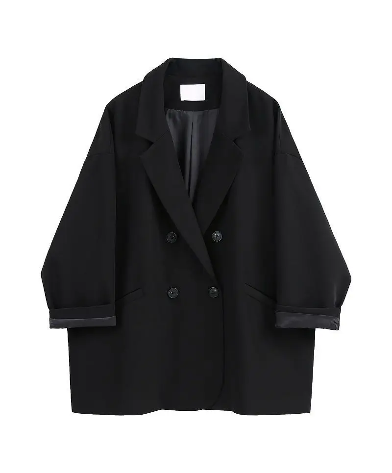 Oversize Blazer Women Suit Korean Chic Black Blazer Casual Coat Streetwear Loose Jackets Solid Women's Clothing Student New