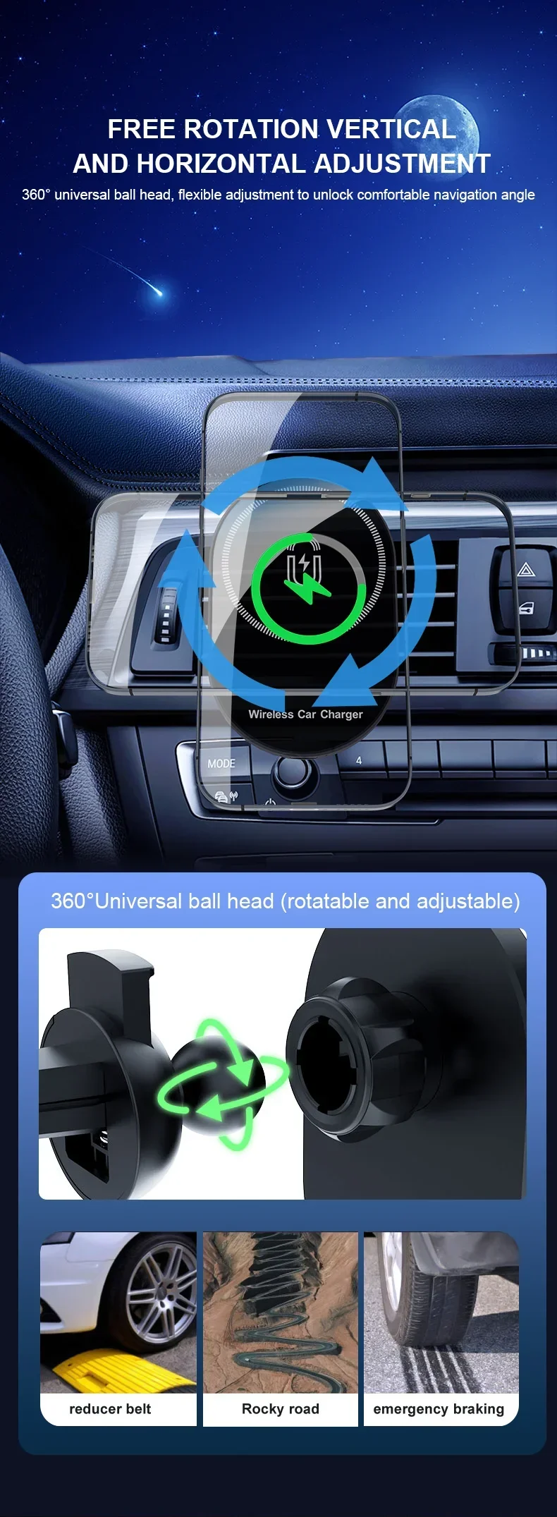 Magnetic Car Wireless Chargers Air Vent Phone Holder For Magsafe iPhone 17 16 15 14 13 12 Pro Max Car Fast Charging Station