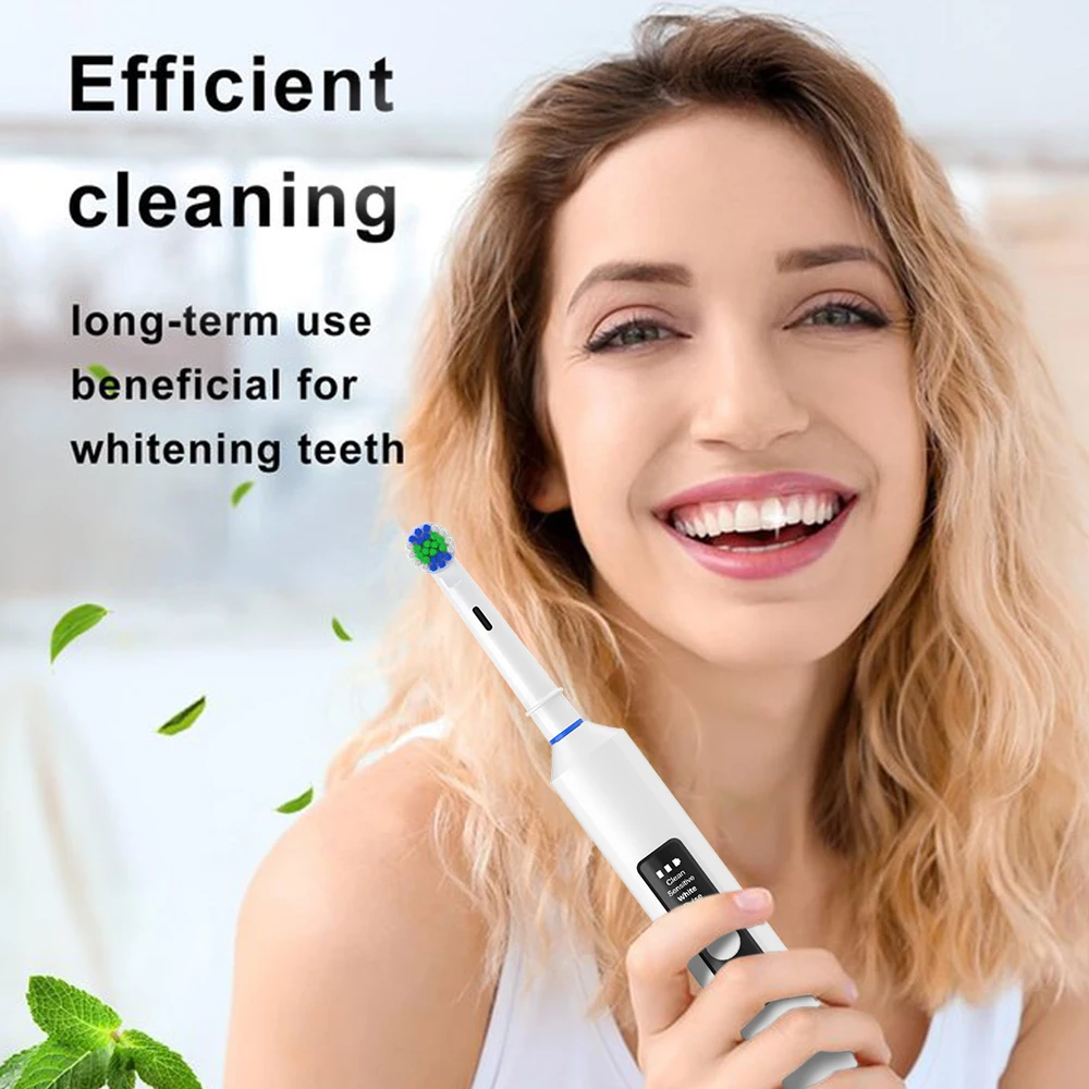 Smart Wireless Charging Electric Toothbrush, 4 Modes Rechargeable Electric Toothbrushes Fit for Oral B Electric Toothbrush Heads