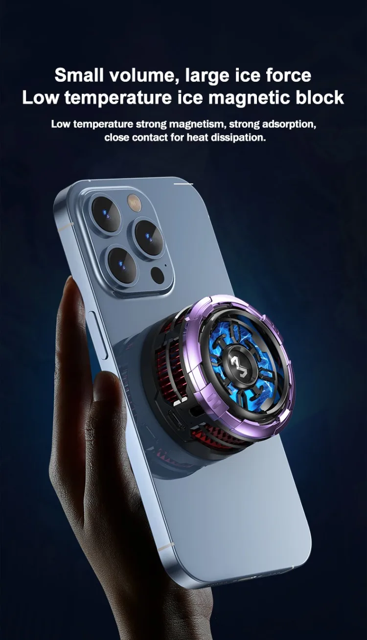 MEMO CX08-AI Mobile Phone Cooler 20W/27W Semiconductor Cooling Fan Radiator for IOS Android Frozen Magnetic Back-clip Heat Sink