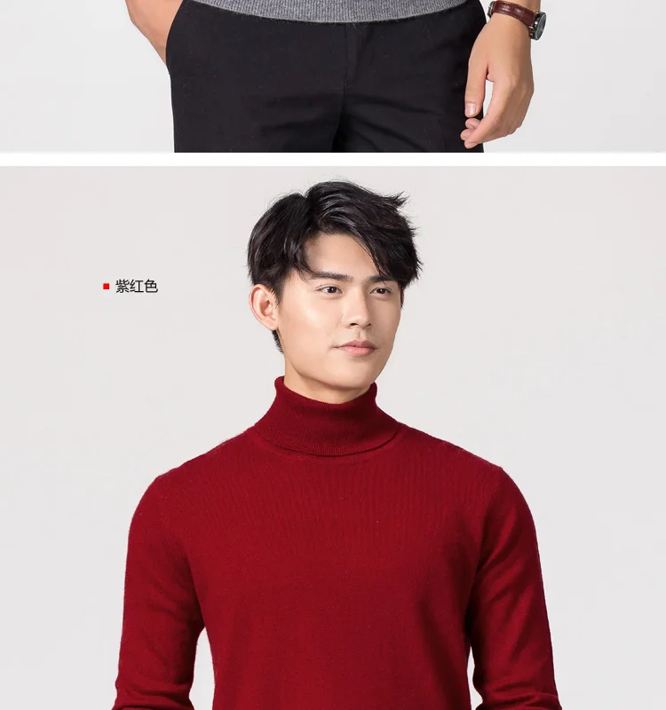 Cashmere Turtleneck Men Sweater Clothes for 2024 Autumn Winter Jersey Hombre Pull Homme Hiver Pullover Men High Neck Sweaters