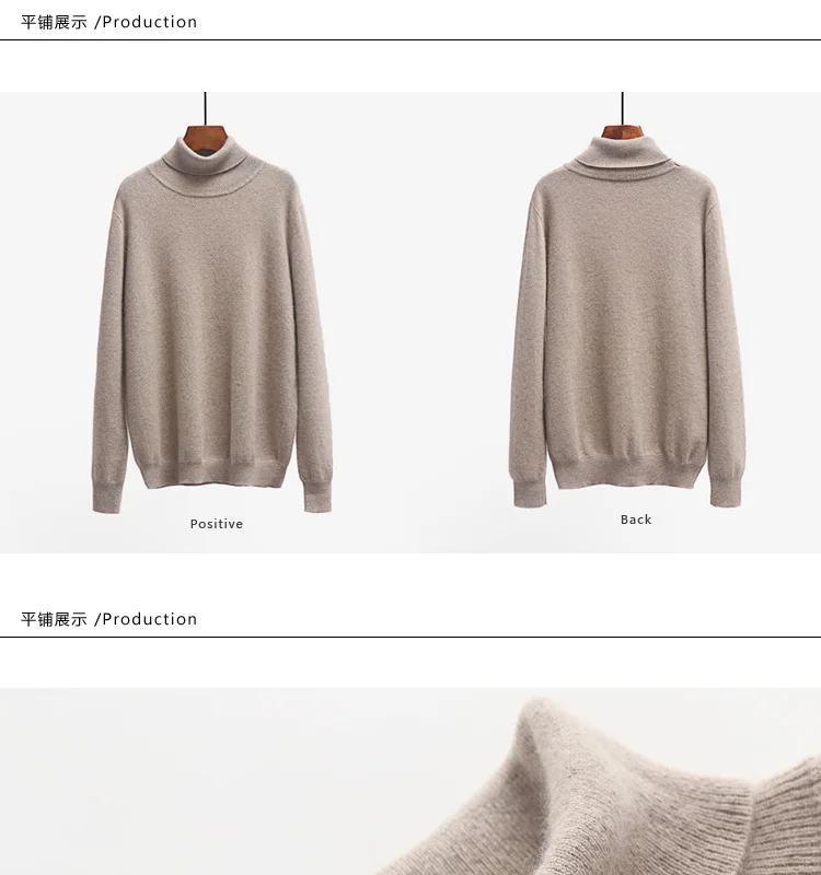 Cashmere Turtleneck Men Sweater Clothes for 2024 Autumn Winter Jersey Hombre Pull Homme Hiver Pullover Men High Neck Sweaters