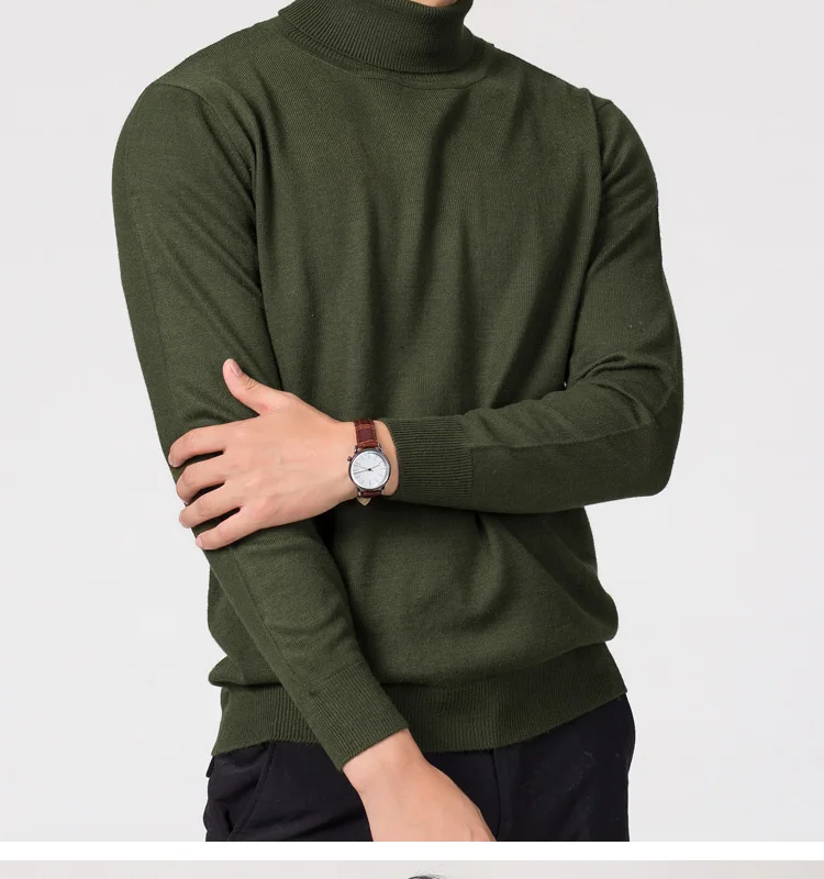 Cashmere Turtleneck Men Sweater Clothes for 2024 Autumn Winter Jersey Hombre Pull Homme Hiver Pullover Men High Neck Sweaters