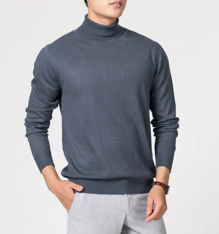 Cashmere Turtleneck Men Sweater Clothes for 2024 Autumn Winter Jersey Hombre Pull Homme Hiver Pullover Men High Neck Sweaters