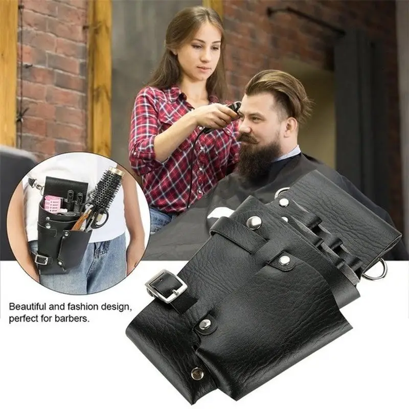Multi-Functional Hairdressing Tool Storage Bag Hair Clip Comb Scissors Waist Bag Salon Barbershop Hairdresser Belt Bag Supplies