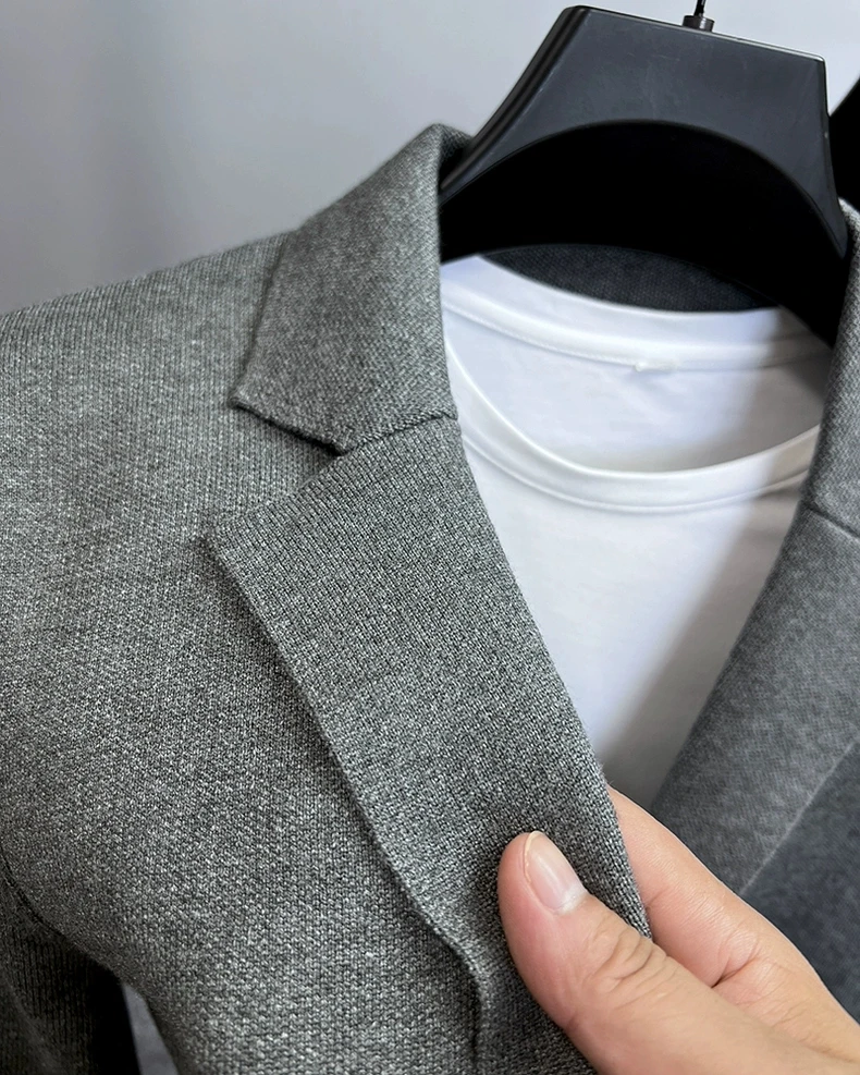 High end brand men's knitted sweater cardigan popular autumn winter fashionable striped design Korean custom casual warm coat