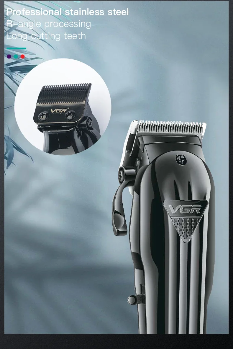 VGR Electric Hair Clipper Professional Hair Trimmer Cordless Trimmer for Men V-282 Barber Haircut Machine Rechargeable