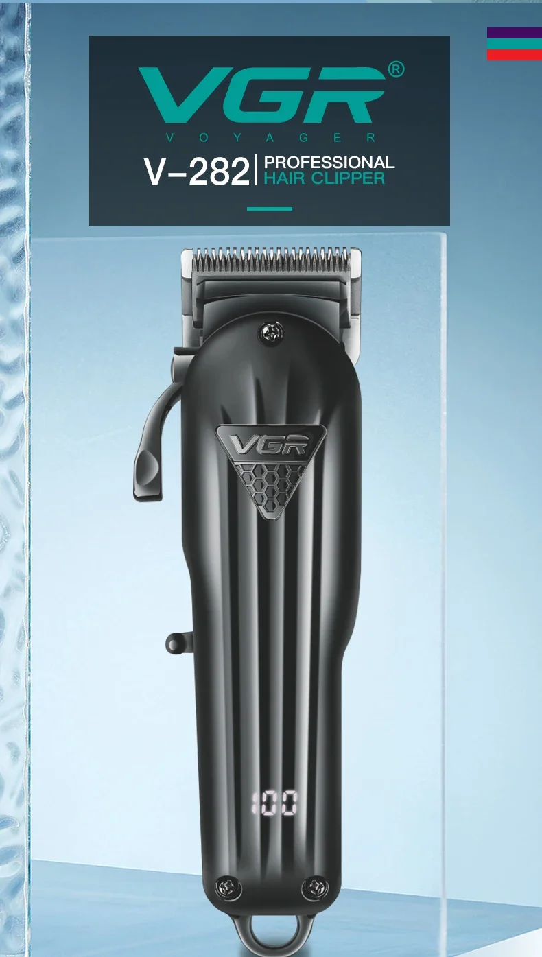 VGR Electric Hair Clipper Professional Hair Trimmer Cordless Trimmer for Men V-282 Barber Haircut Machine Rechargeable