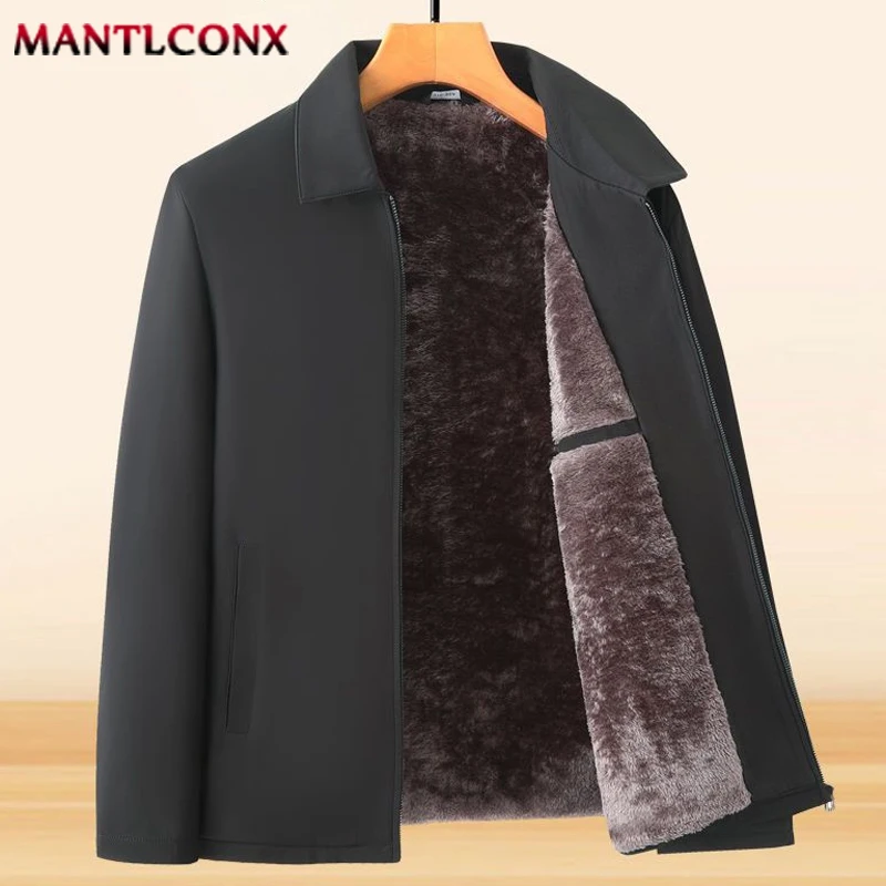 Thick Fleece Jacket Men Windproof Men's Winter Coat Blazer Autumn Winter Warm Men's Jacket Windbreak Casual Business Coat L-3XL