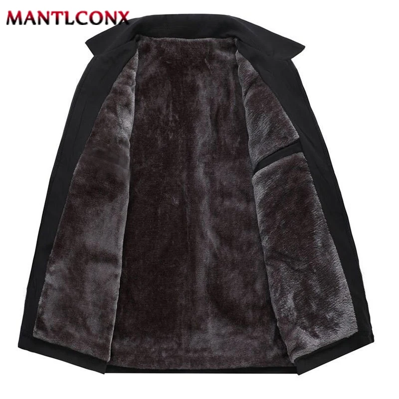 Thick Fleece Jacket Men Windproof Men's Winter Coat Blazer Autumn Winter Warm Men's Jacket Windbreak Casual Business Coat L-3XL