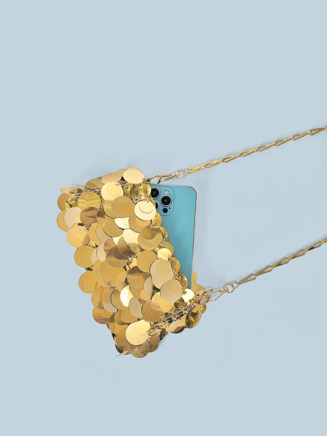 Small niche design bag for women 2024 new summer versatile shoulder crossbody bag handmade sequin high-end chain small square ba