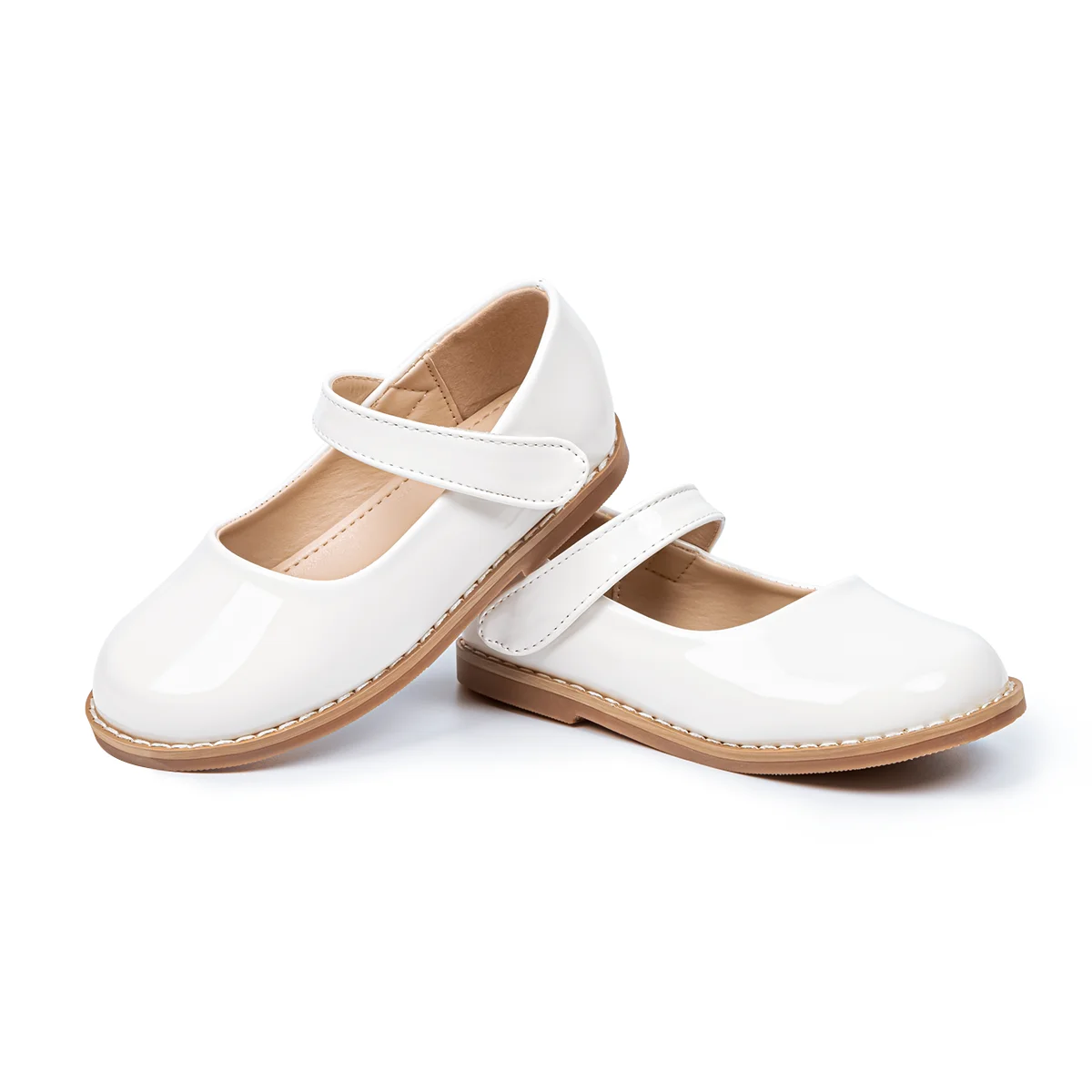 KIDSUN Black Fashion Children's Shoes Girl Formal Buckle Rubber Sole Leather Princess Dress Shoes Classic Size 21-32