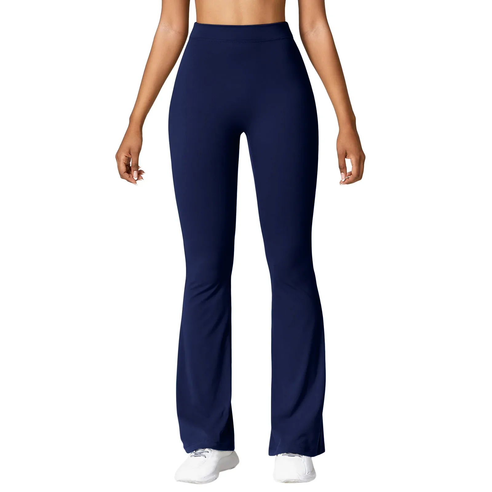 Fashion Micro Horn Leggings Women V-back Waist Sports Pants High Waist Push Up Butt Gym Pants Solid Slim Latin Dance Trousers