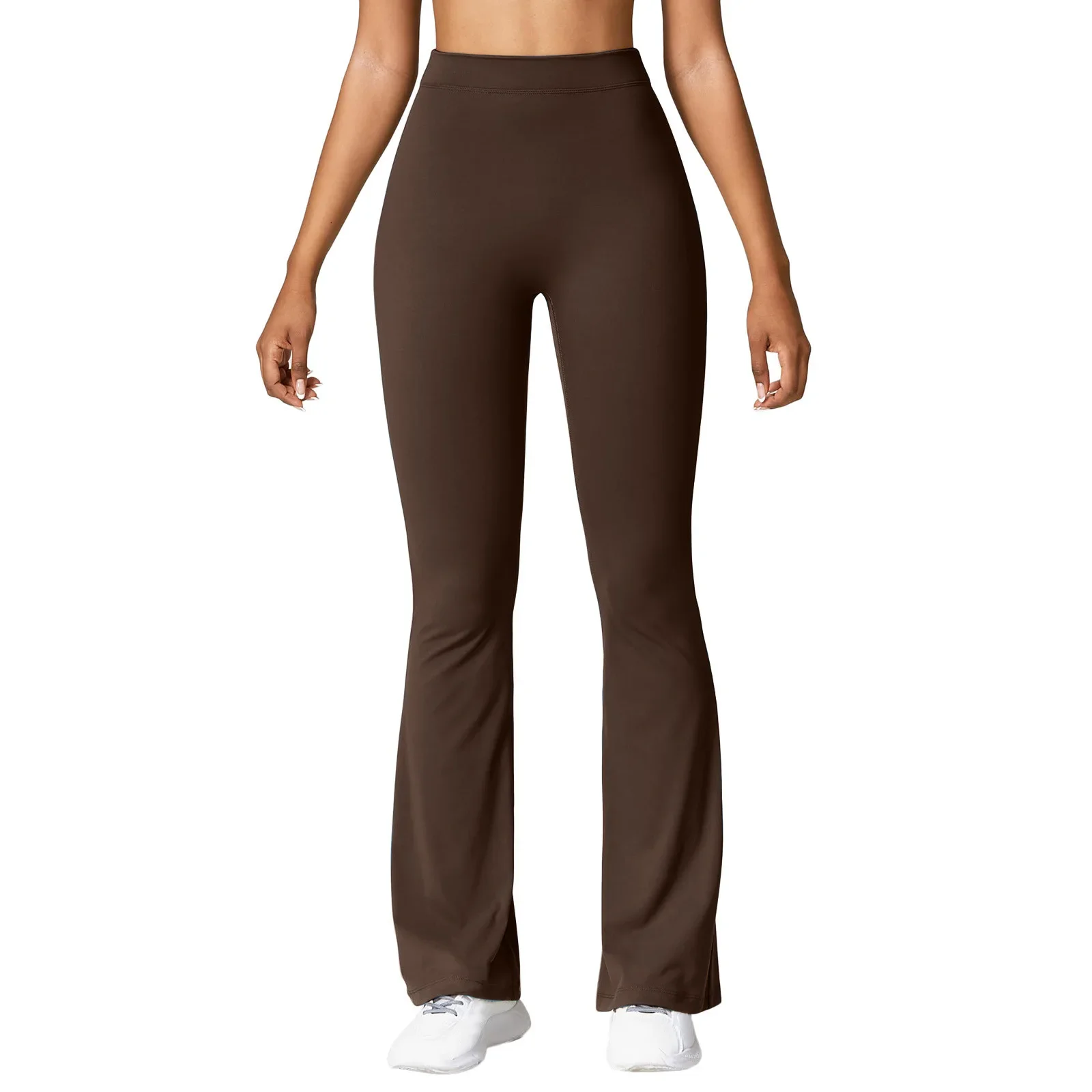 Fashion Micro Horn Leggings Women V-back Waist Sports Pants High Waist Push Up Butt Gym Pants Solid Slim Latin Dance Trousers