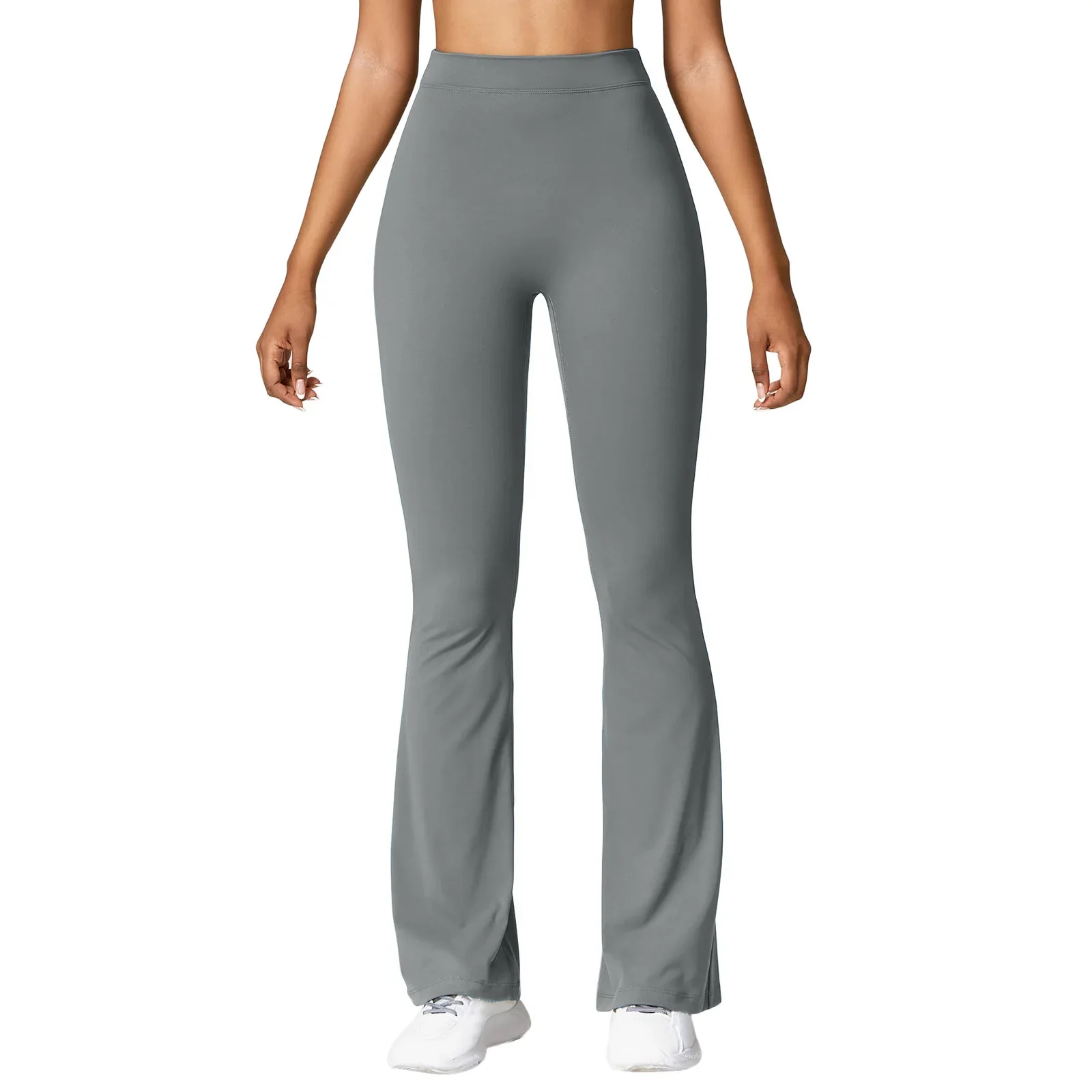 Fashion Micro Horn Leggings Women V-back Waist Sports Pants High Waist Push Up Butt Gym Pants Solid Slim Latin Dance Trousers