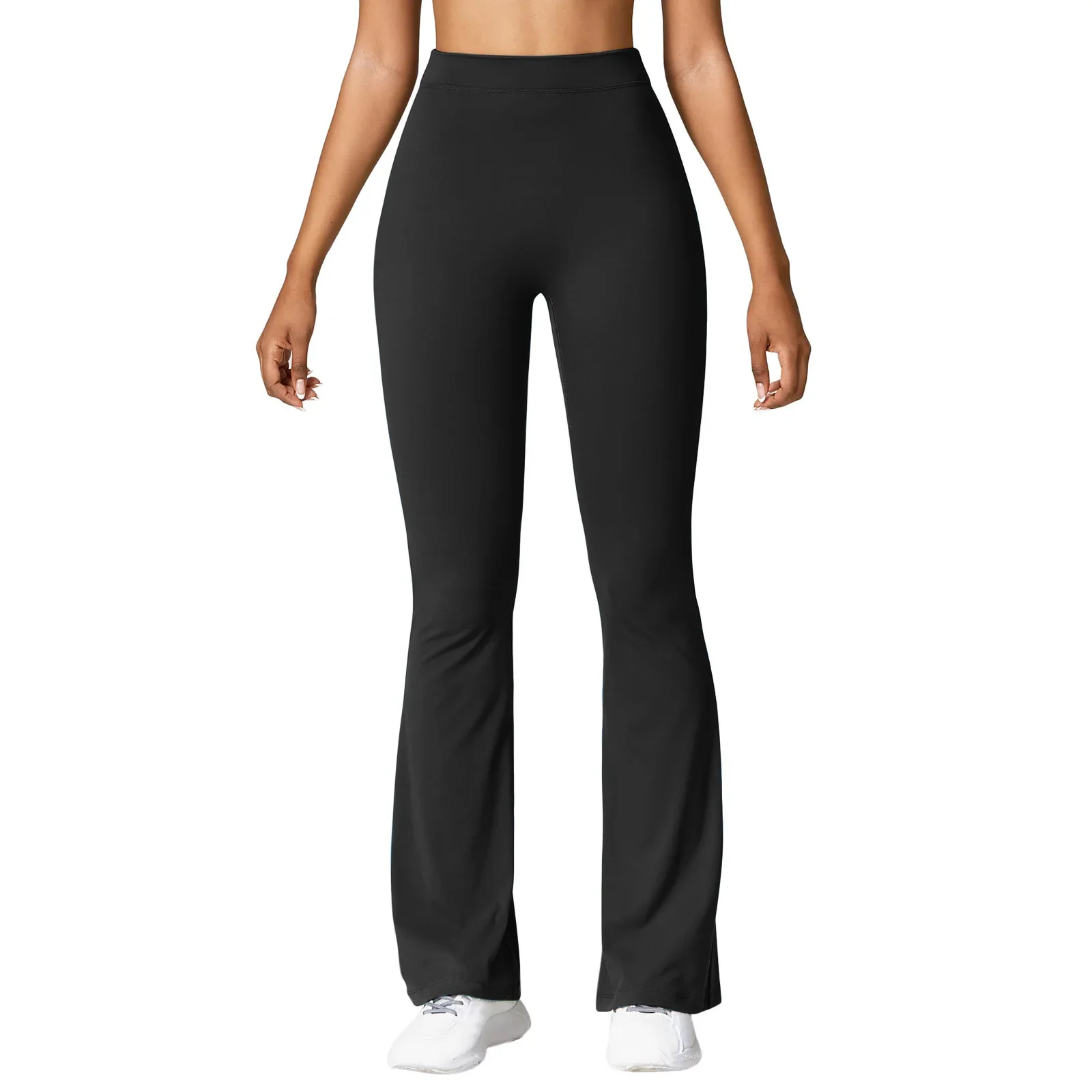 Fashion Micro Horn Leggings Women V-back Waist Sports Pants High Waist Push Up Butt Gym Pants Solid Slim Latin Dance Trousers