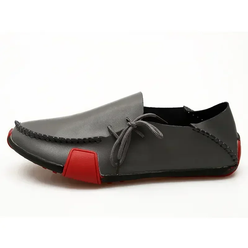 Men Shoes Leather Casual 2025 Italian Soft Men Loafers Handmade Moccasins Breathable Slip on Boat Shoes Zapatos Hombre