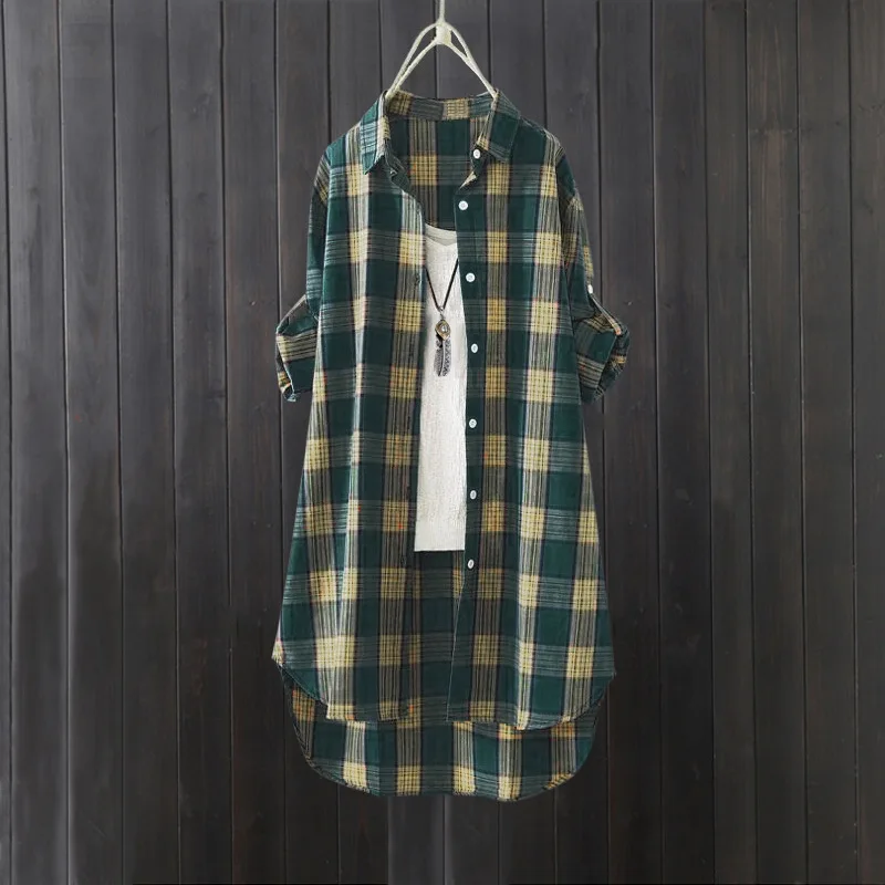 Coat Women's Elegant Blouses Mid-length Style Japanese Vintage Clothes Sun Protection Cardigan Flax Summer Shirts Clothing