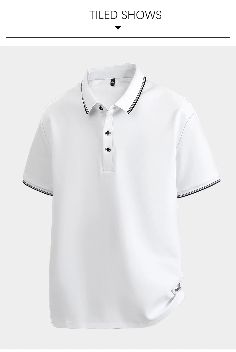 Oversized Men 7XL Polo Shirt 8XL 2026 Summer 95% Cotton Breathable Short Sleeve Collar Business Shirt Golf Man Top Clothes