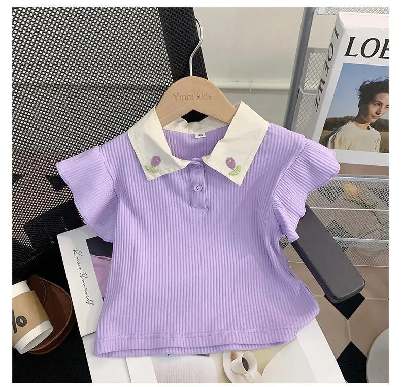 Summer Kid Baby Girls Clothes Set Sleeveless Tops And Shorts Fashionable Lovely Clothing Outfit for Babies Suits
