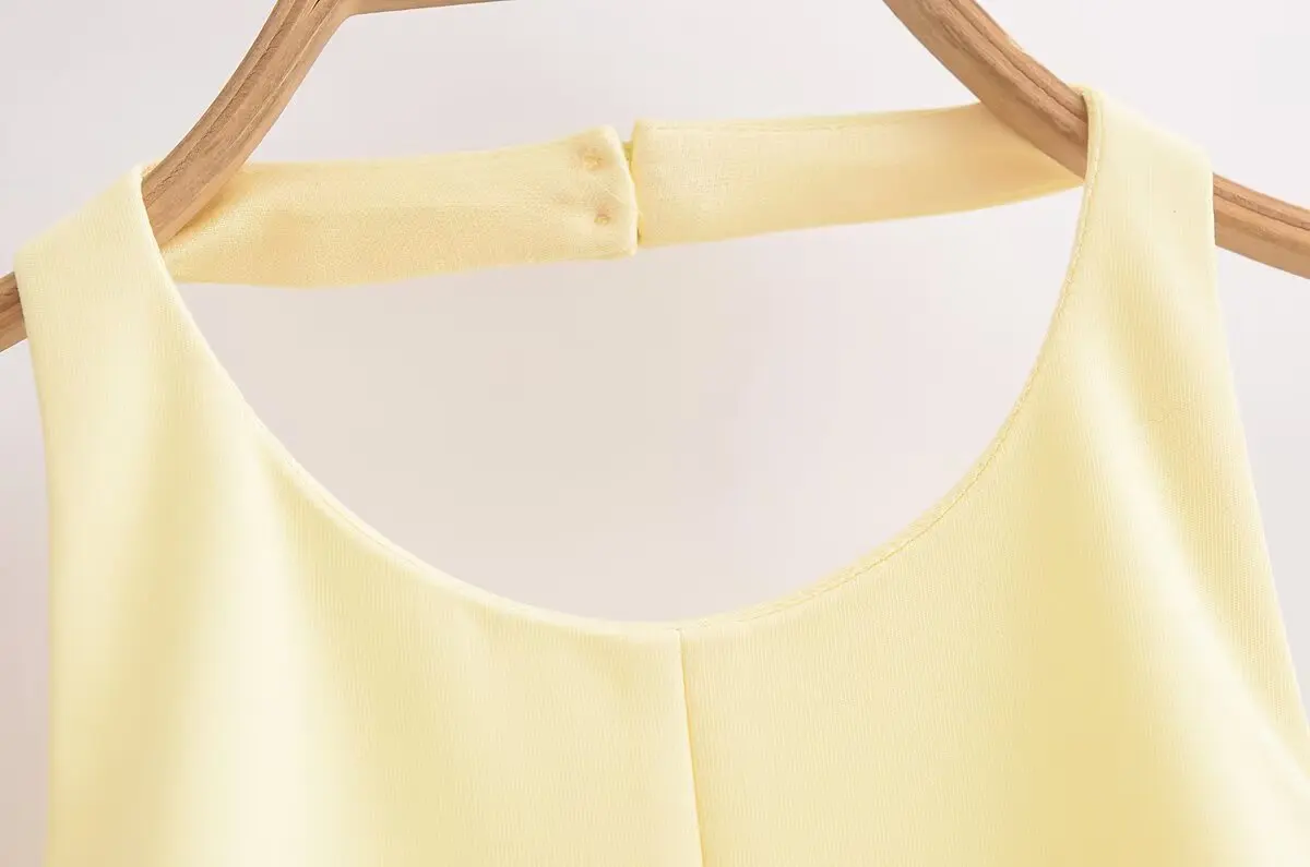 KONDALA Chic Yellow Halter Women Dress Backless Ruffles Party Dress Women Sexy Fashion 2025 Spring Summer Party Elegant Dress