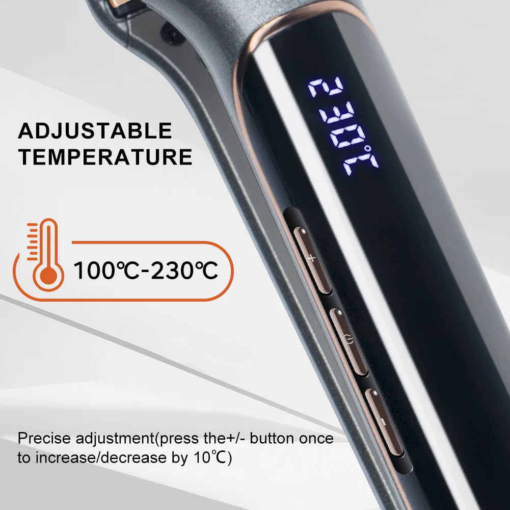 Ladies Ceramic Negative Ion Hair Straightener And Curler Multi-temperature Control Home Use Hair Styling Tool Dual-Purpose Iron