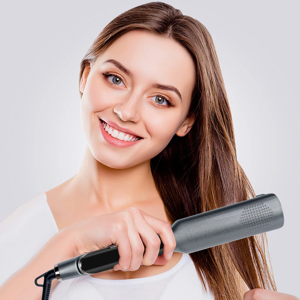 Ladies Ceramic Negative Ion Hair Straightener And Curler Multi-temperature Control Home Use Hair Styling Tool Dual-Purpose Iron