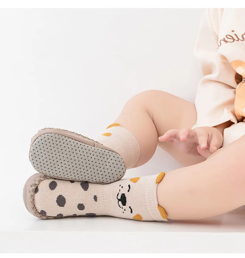 MILANCEL New Spring Baby Prewalker Cute Cartoon Animals Children's Floor Socks Thin Style Girls Toddler Non Slip Socks