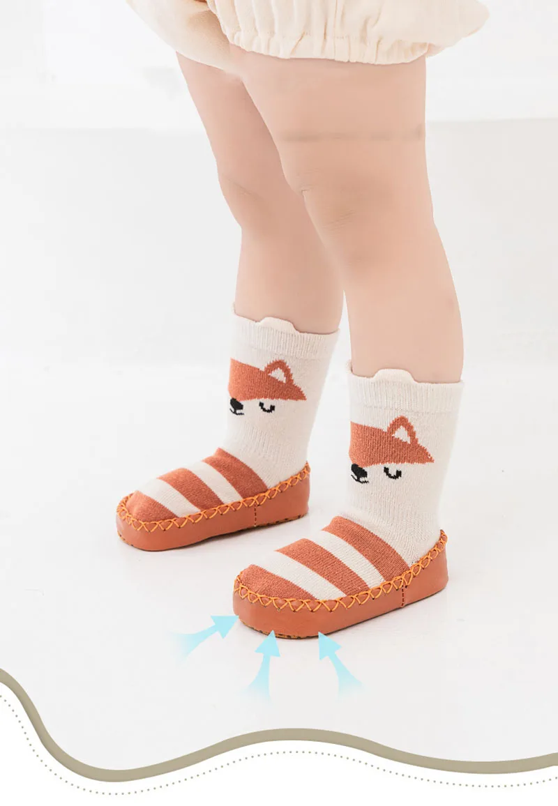 MILANCEL New Spring Baby Prewalker Cute Cartoon Animals Children's Floor Socks Thin Style Girls Toddler Non Slip Socks