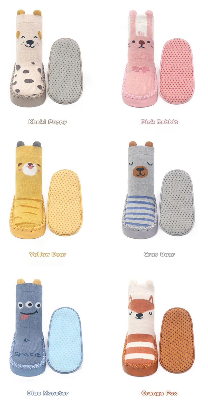 MILANCEL New Spring Baby Prewalker Cute Cartoon Animals Children's Floor Socks Thin Style Girls Toddler Non Slip Socks