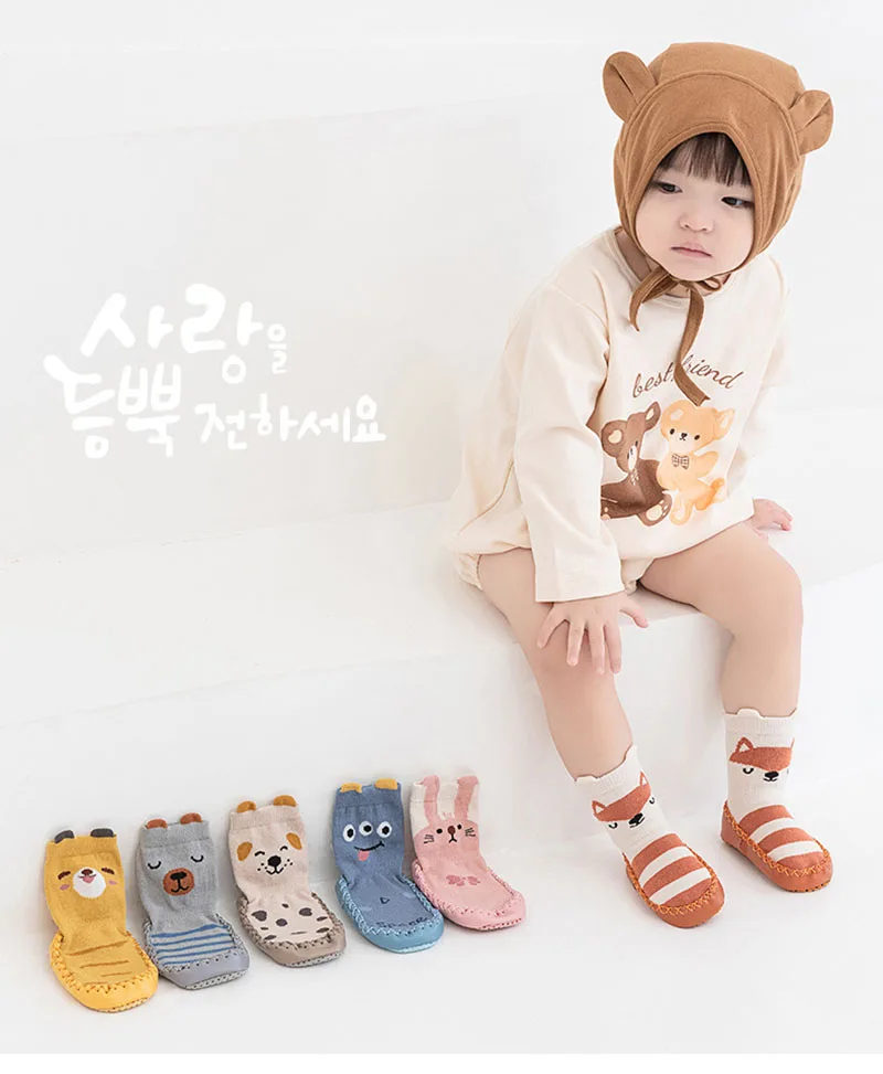 MILANCEL New Spring Baby Prewalker Cute Cartoon Animals Children's Floor Socks Thin Style Girls Toddler Non Slip Socks