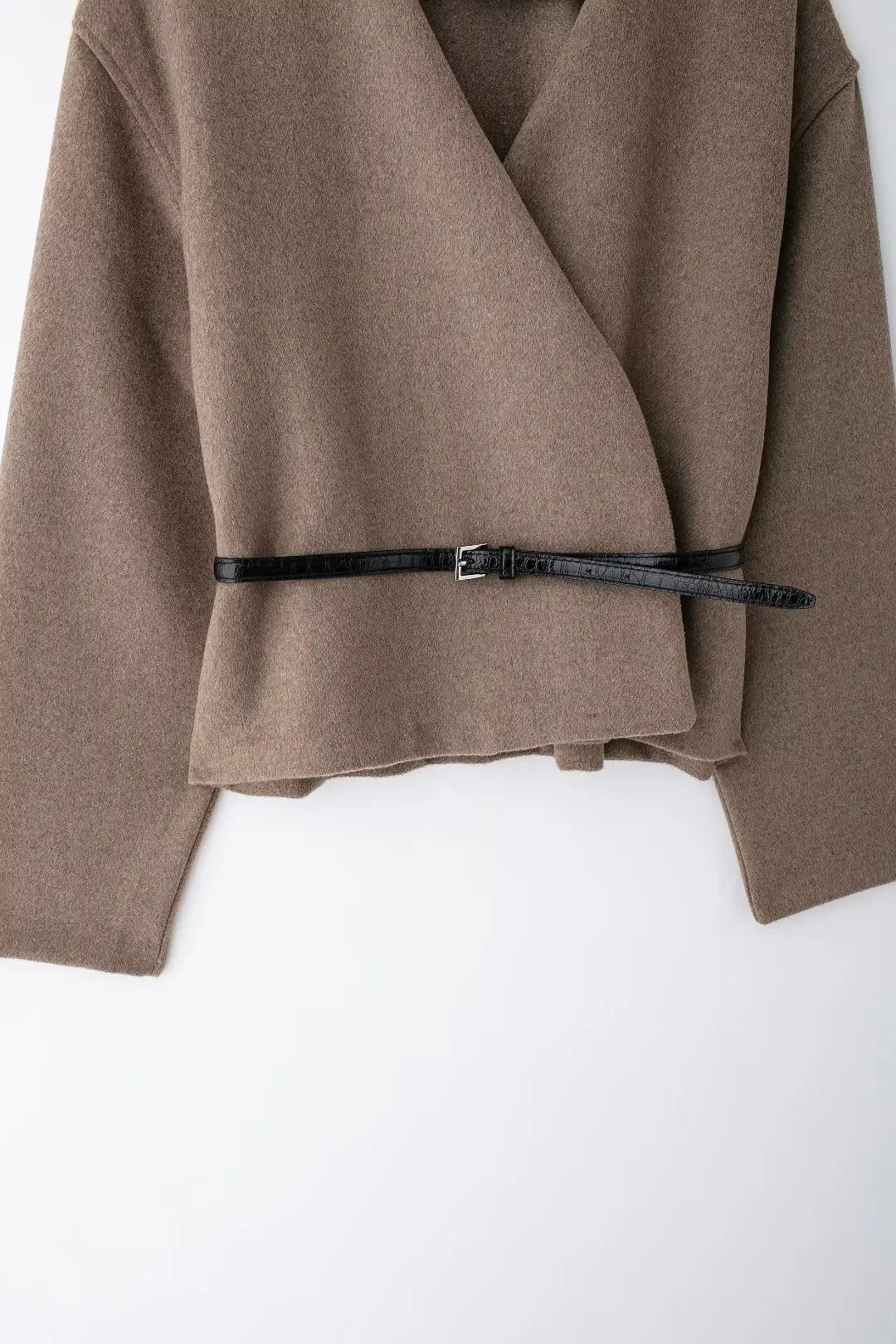 Women's Outerwear 2024 New Fashion With Belt Soft Top Elegant Chic Autumn/Winter Coat