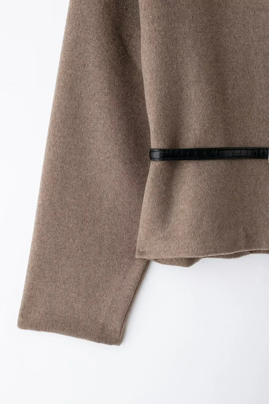 Women's Outerwear 2024 New Fashion With Belt Soft Top Elegant Chic Autumn/Winter Coat