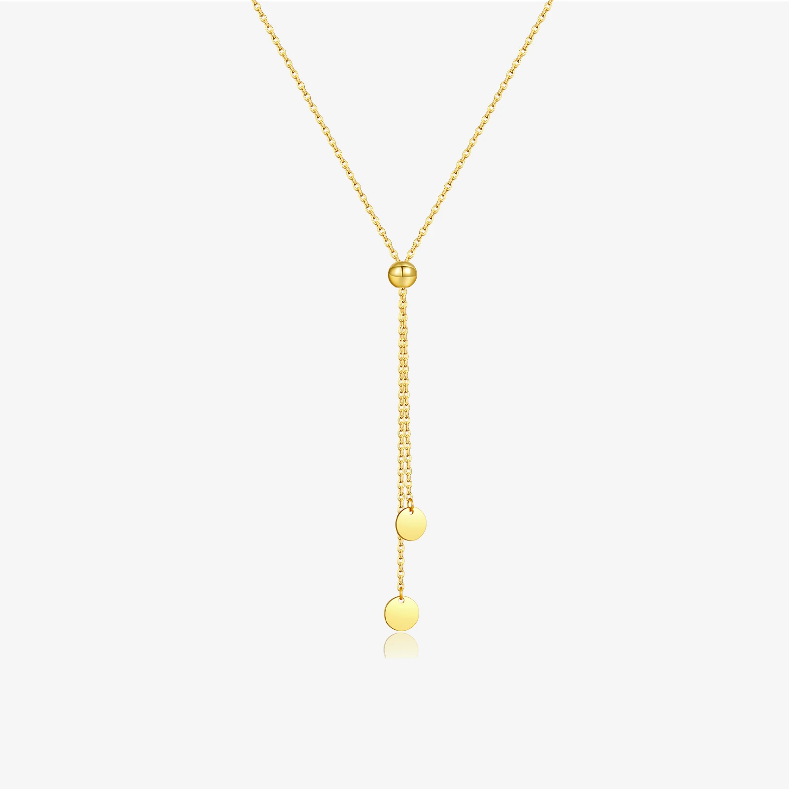 VEWANT Women 925 Sterling Silver Adjustable Silica Stopper Bead Disc Long Necklace Bracelet Luxury Trendy Wedding Fine Jewelry