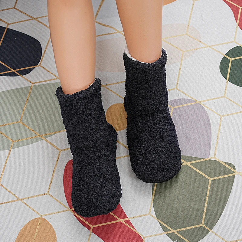 Mntrerm Winter Warmth Postpartum indoor Slippers for Women Indoor Floor Quiet Idea Cloth Soft Cotton Boots for Couples
