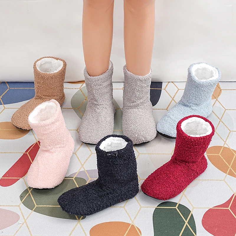 Mntrerm Winter Warmth Postpartum indoor Slippers for Women Indoor Floor Quiet Idea Cloth Soft Cotton Boots for Couples